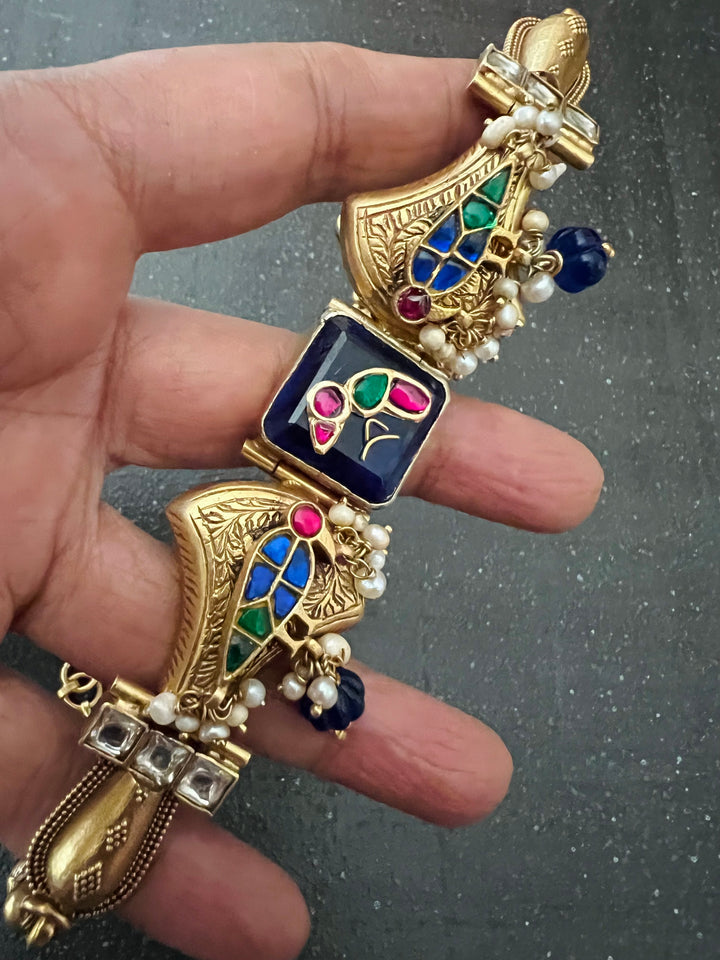 Neel Panchhi Choker Set Blue – 925 Silver Choker Set