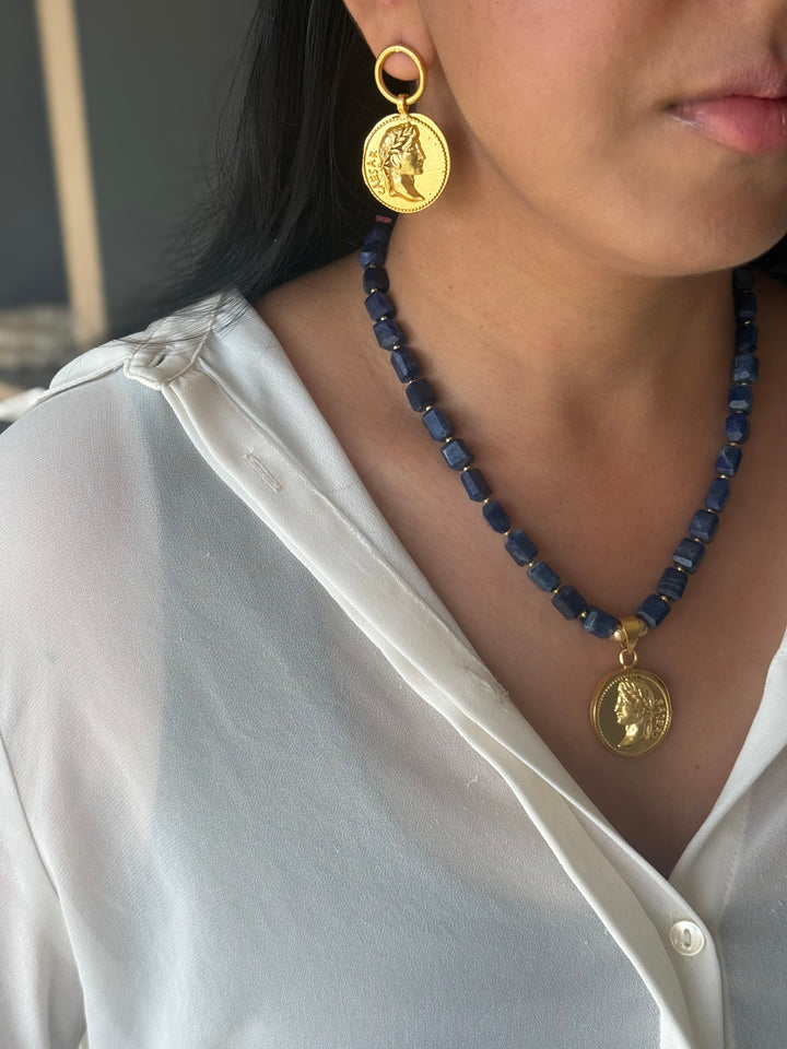Handmade Designer Caeser Soda Lite Necklace Set | SHIVKA
