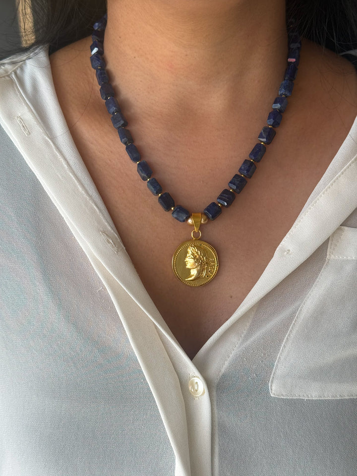Handmade Designer Caeser Soda Lite Necklace Set | SHIVKA