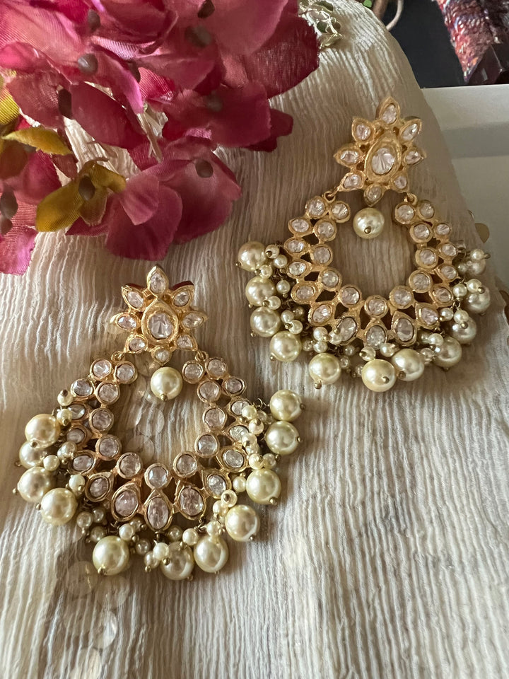 Pure 925 Silver Classic Pearls and Polki Chandbaalis