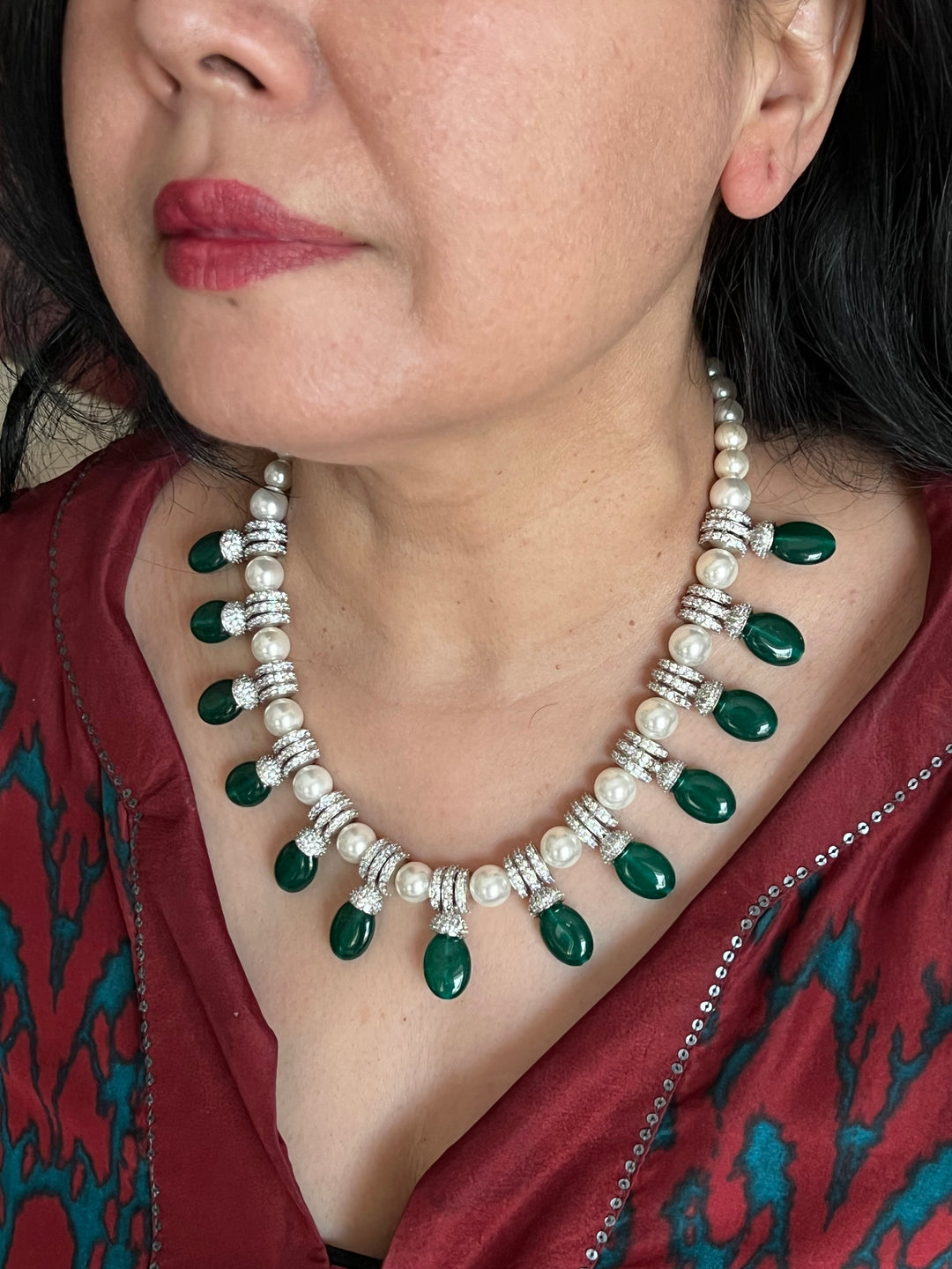 Beautiful Pearl and CZ Necklace Set - Unmatched Quality and Style