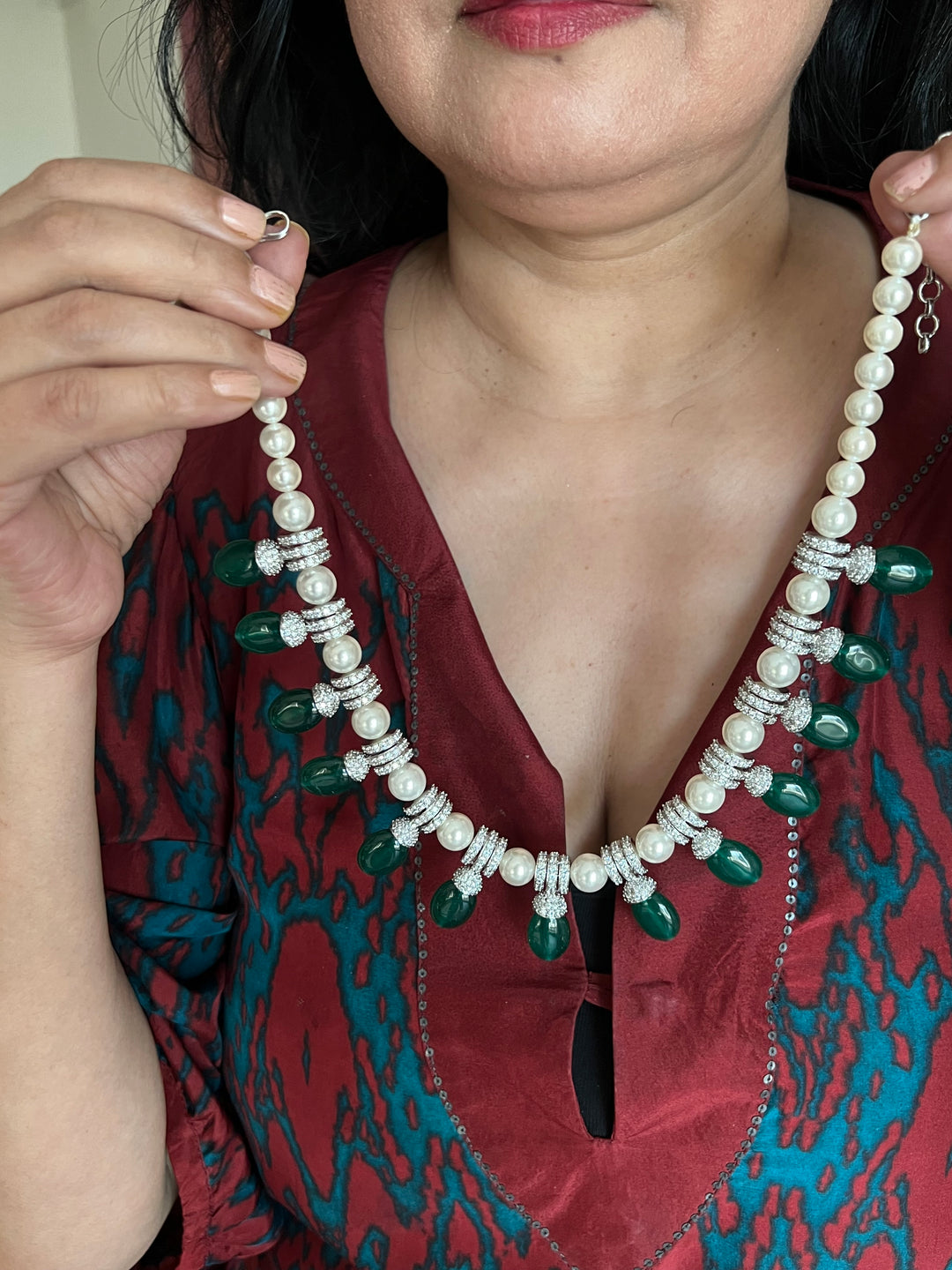 Beautiful Pearl and CZ Necklace Set - Unmatched Quality and Style