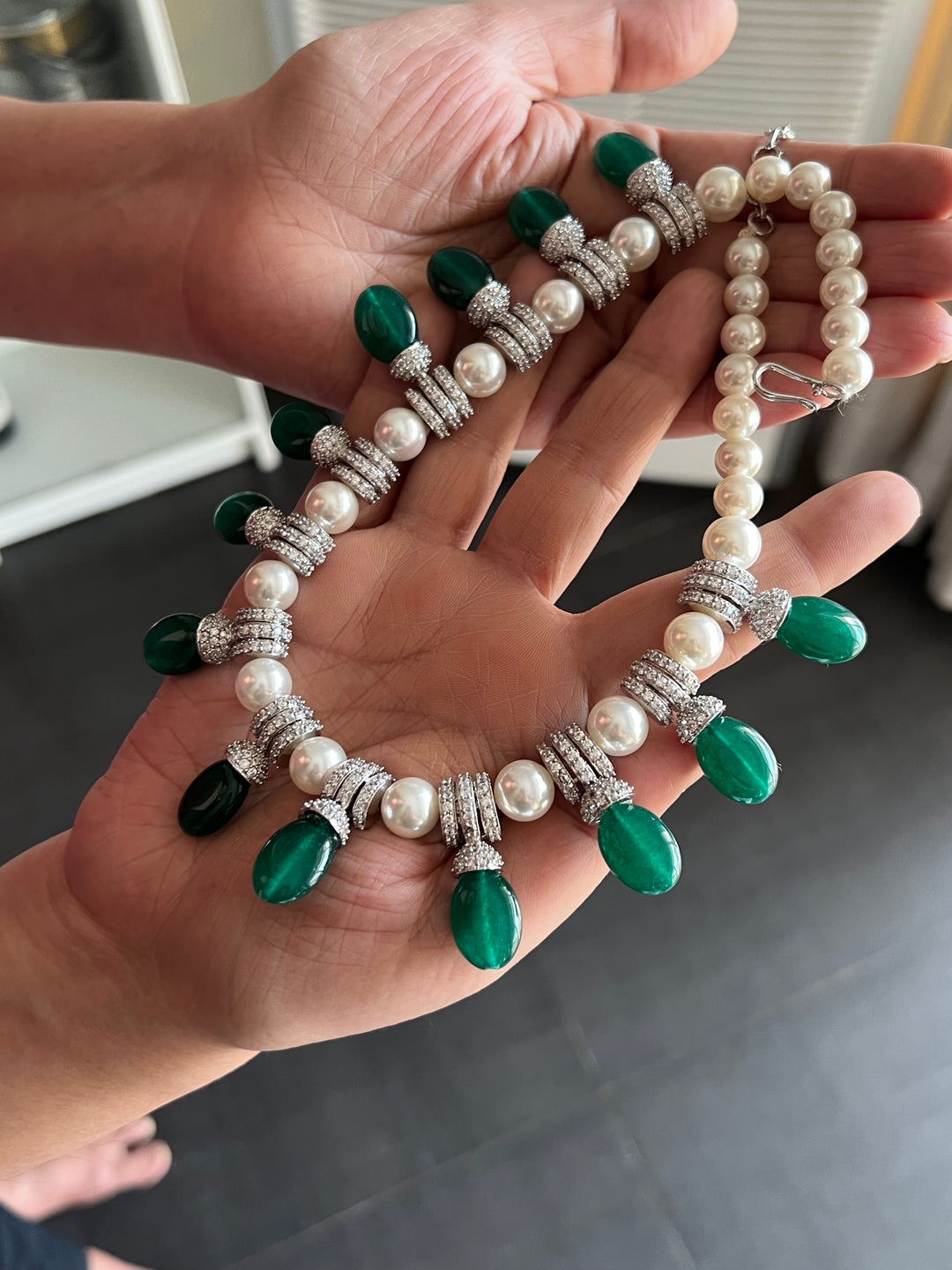 Beautiful Pearl and CZ Necklace Set - Unmatched Quality and Style