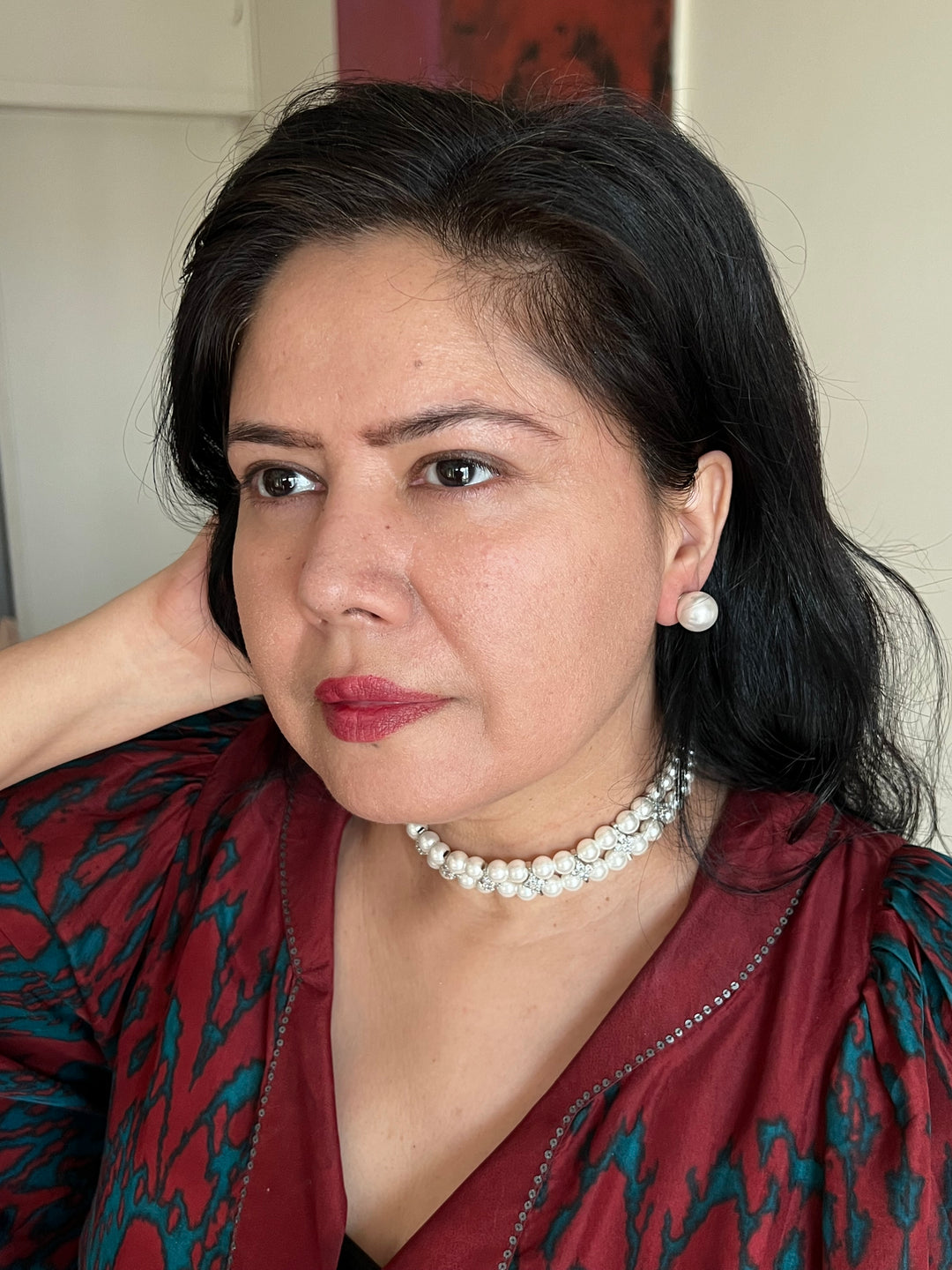 Beautiful Pearl Choker with Statement Studs - Unmatched Quality and Style