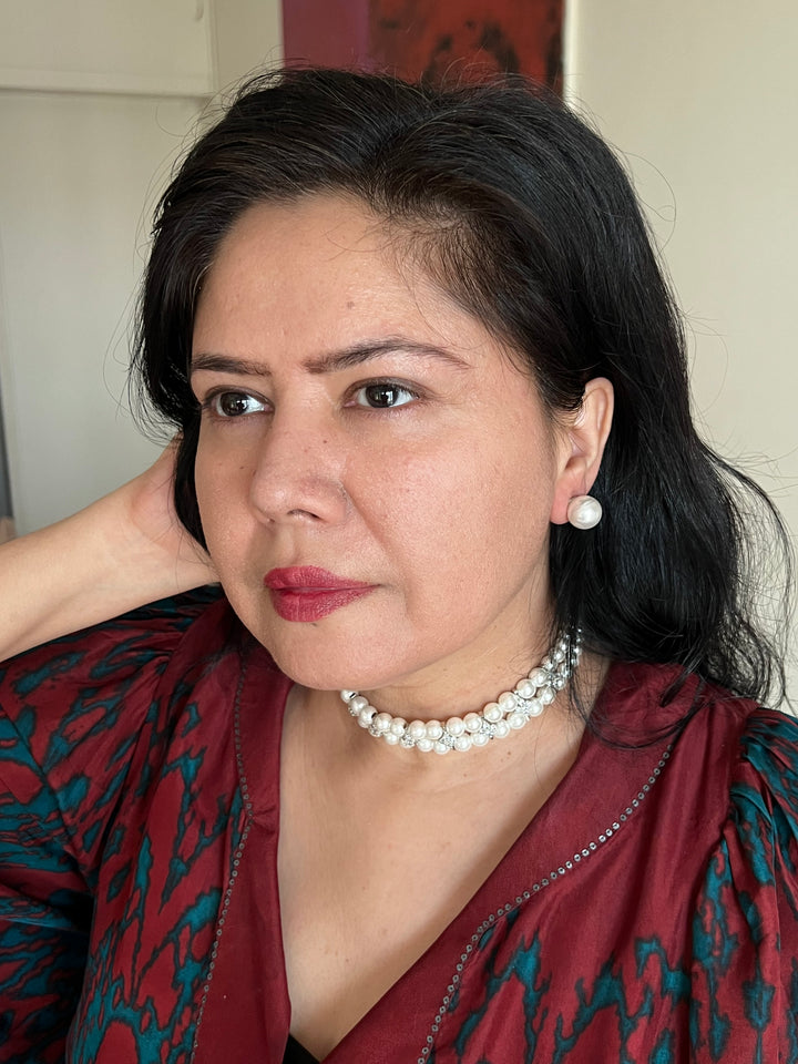 Beautiful Pearl Choker with Statement Studs - Unmatched Quality and Style