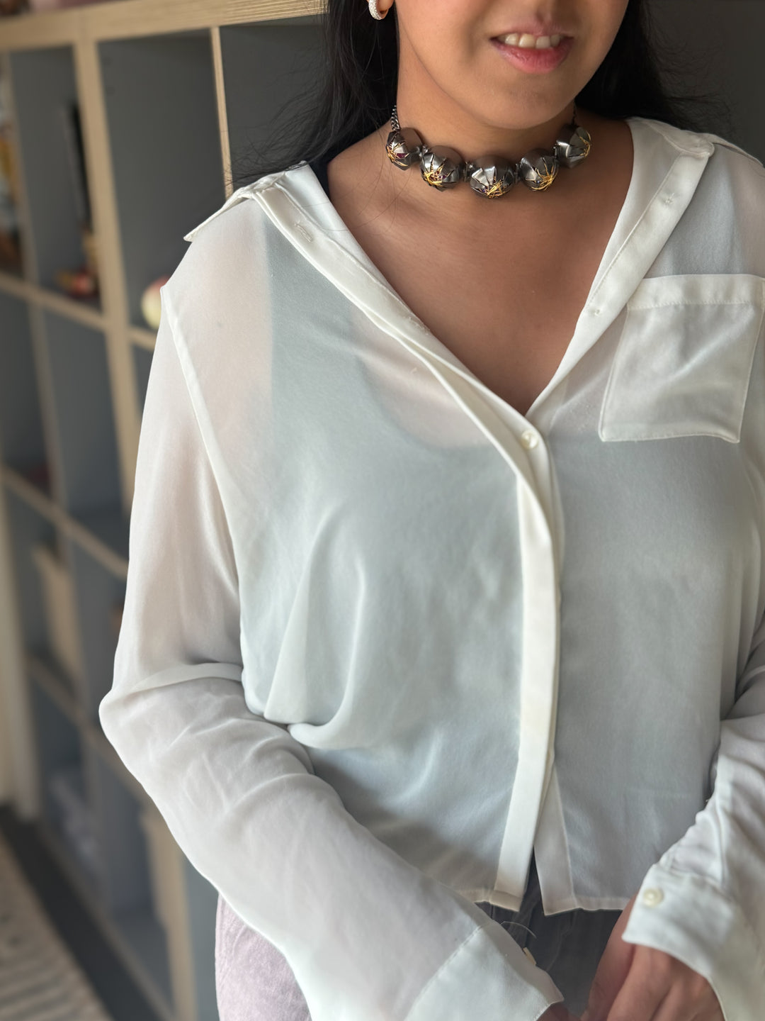Statement Choker – Black Rhodium Brass, Adjustable Necklace