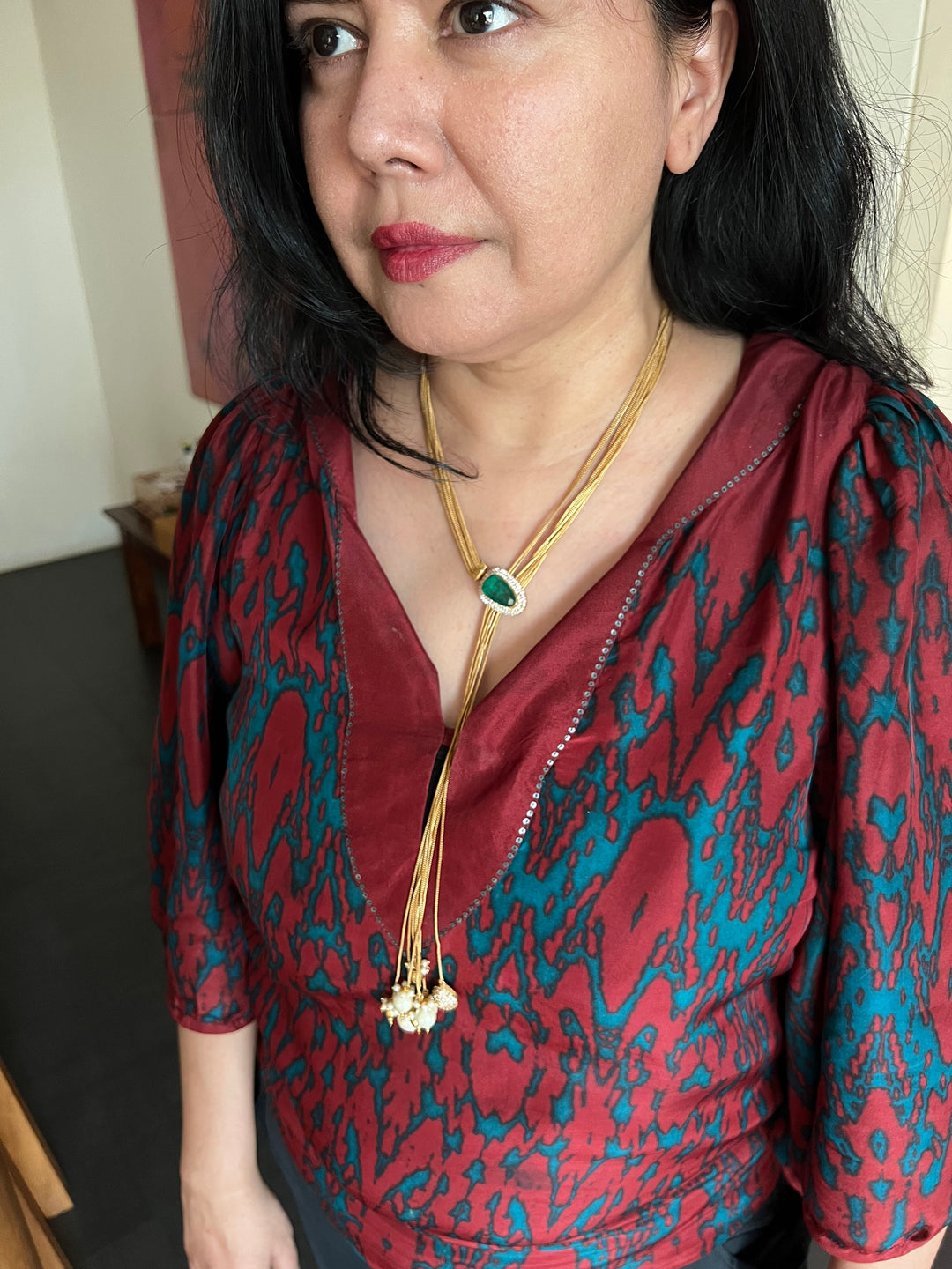 One of a kind Designer Necklace with Stud Earrings - Unmatched Quality and Style