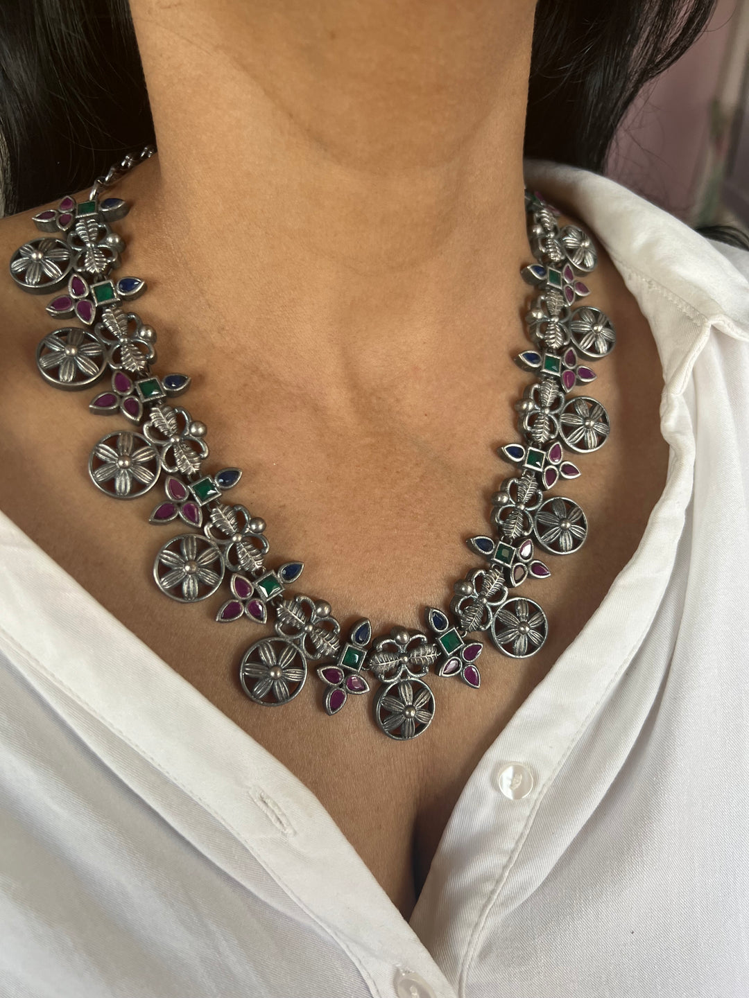 Antique Oxidized Necklace Set | Stunning Statement Jewelry
