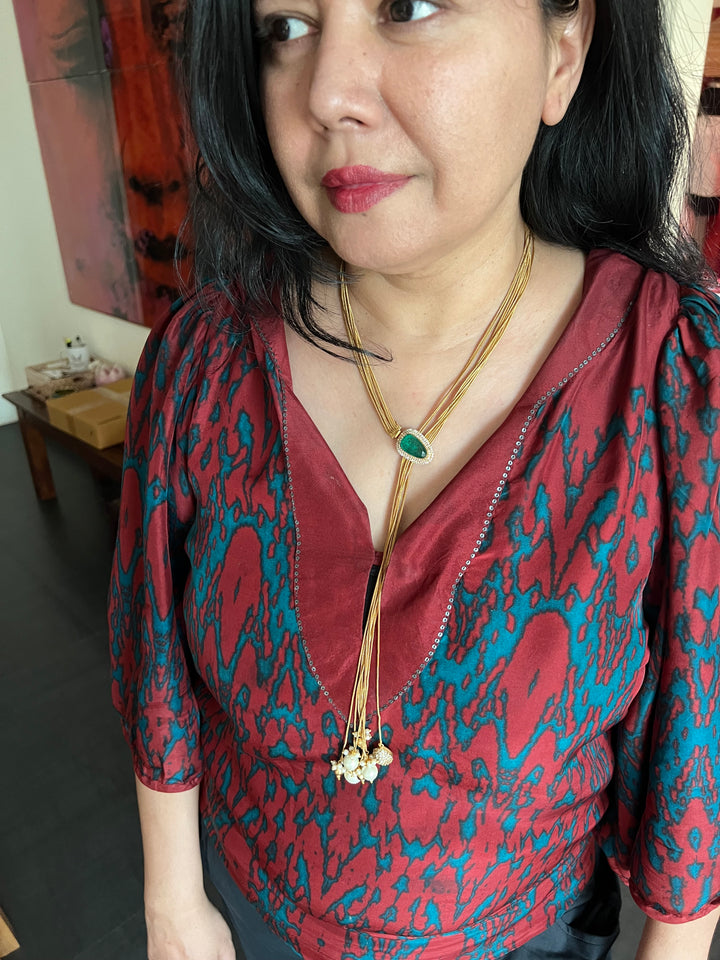 One of a kind Designer Necklace with Stud Earrings - Unmatched Quality and Style