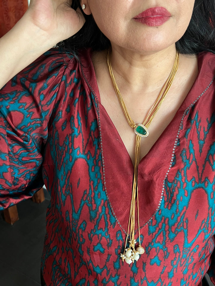 One of a kind Designer Necklace with Stud Earrings - Unmatched Quality and Style