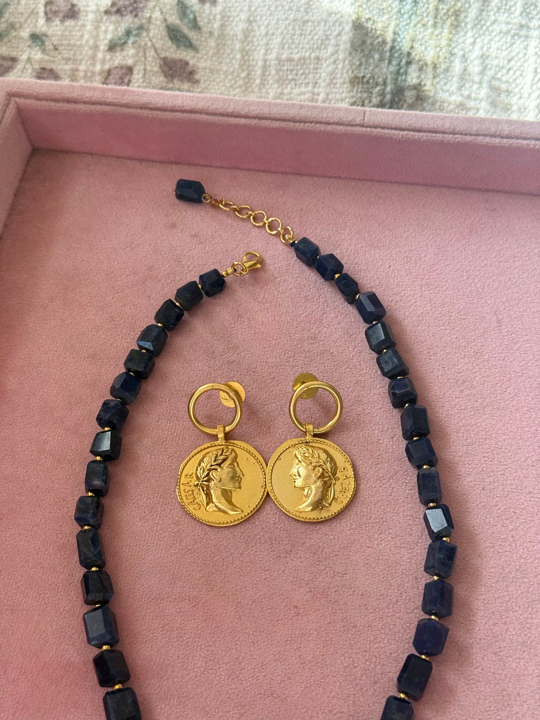 Handmade Designer Caeser Soda Lite Necklace Set | SHIVKA