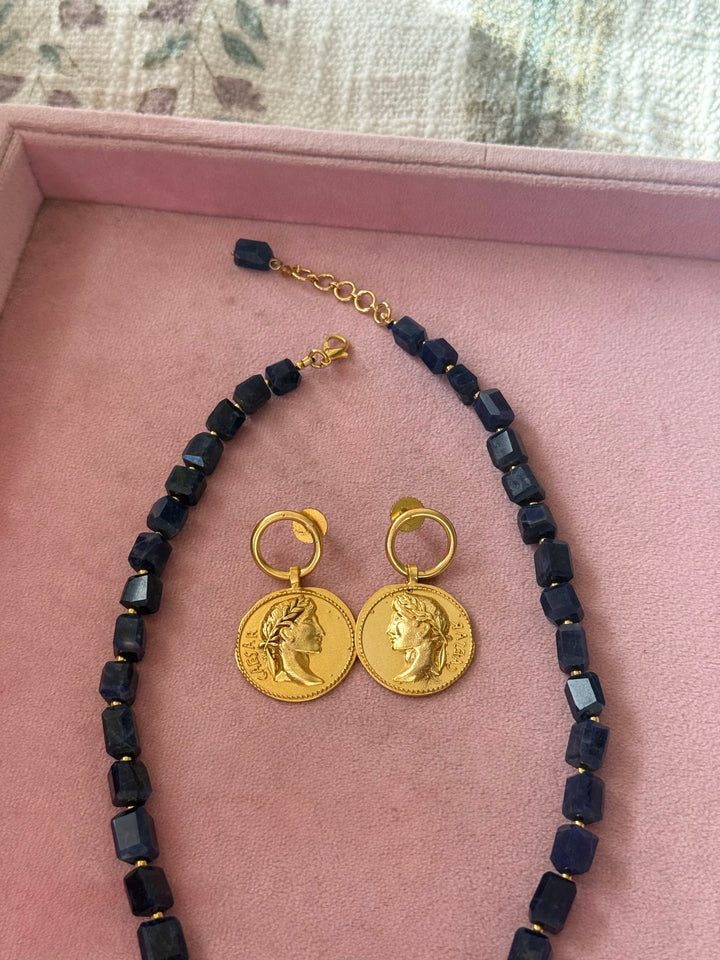 Handmade Designer Caeser Soda Lite Necklace Set | SHIVKA