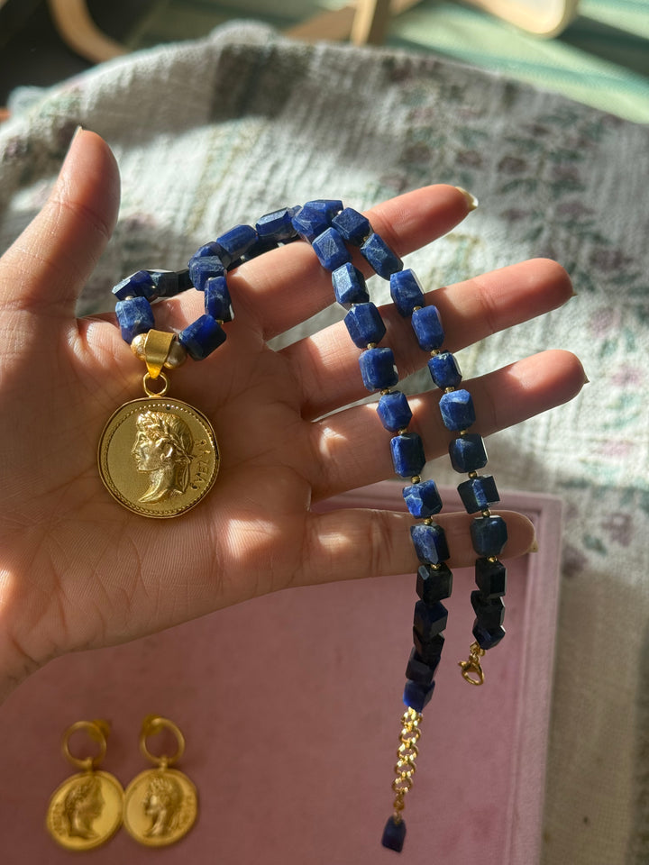 Handmade Designer Caeser Soda Lite Necklace Set | SHIVKA