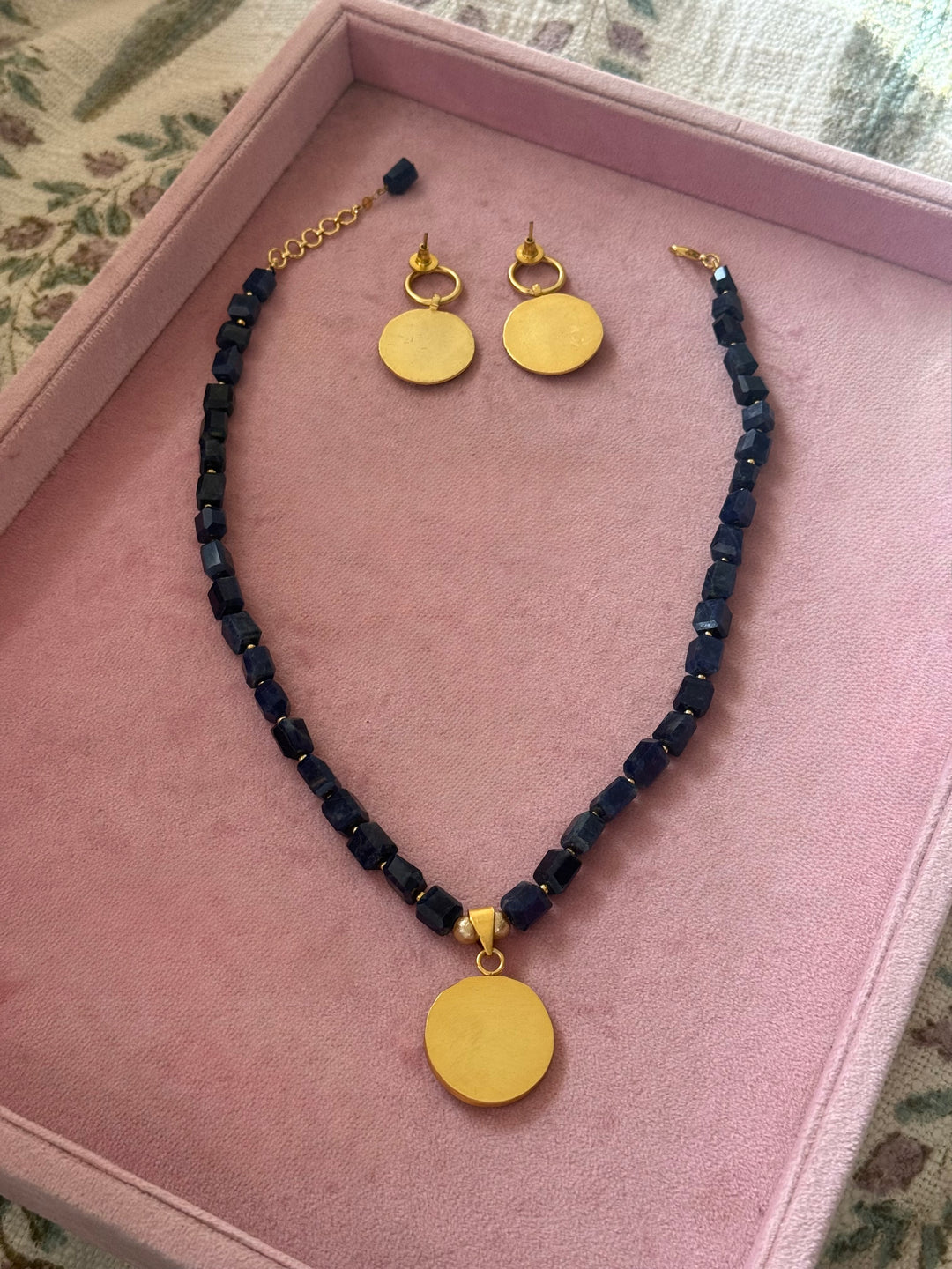 Handmade Designer Caeser Soda Lite Necklace Set | SHIVKA