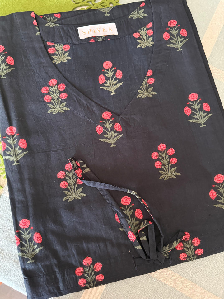 100% Cotton Kaftan: Indian Print Loungewear