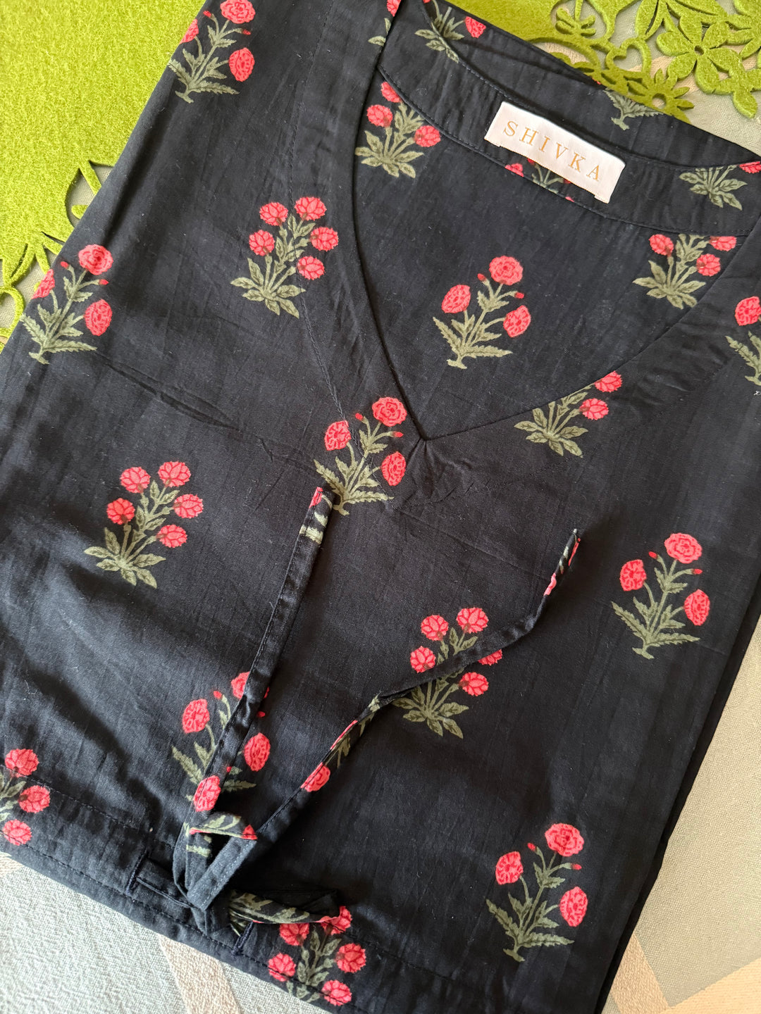 100% Cotton Kaftan: Indian Print Loungewear