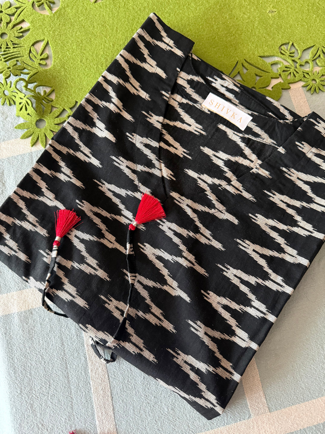 Short Cotton Print Kaftan Dress