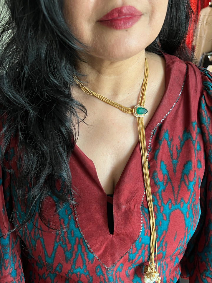 One of a kind Designer Necklace with Stud Earrings - Unmatched Quality and Style