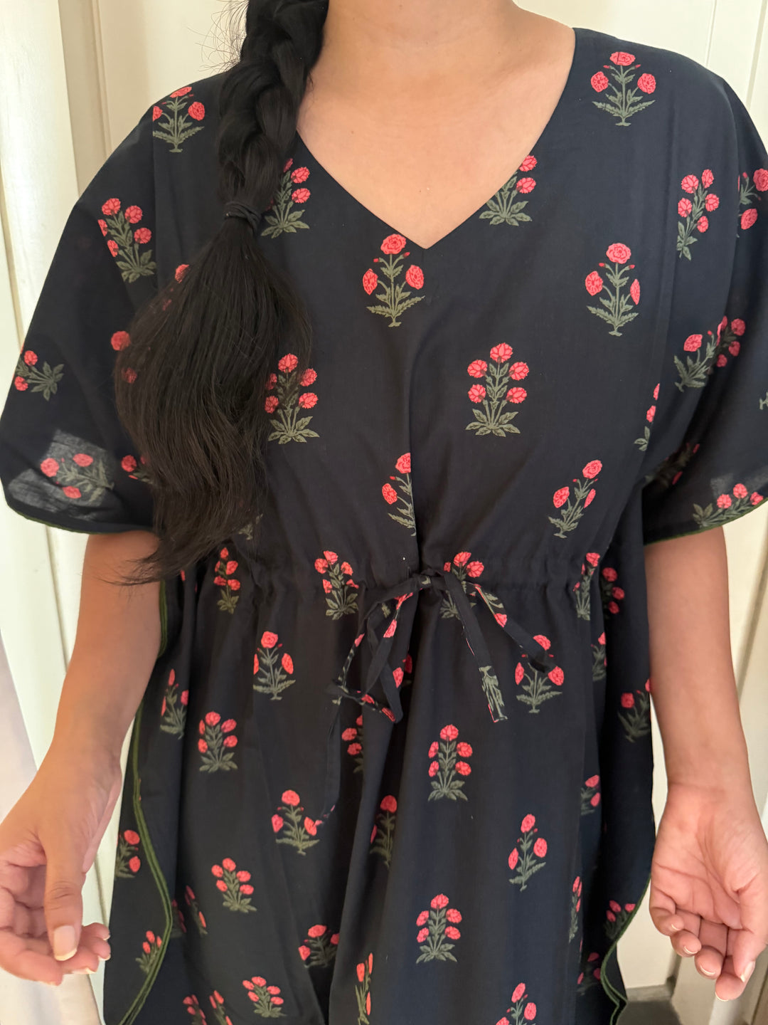 100% Cotton Kaftan: Indian Print Loungewear