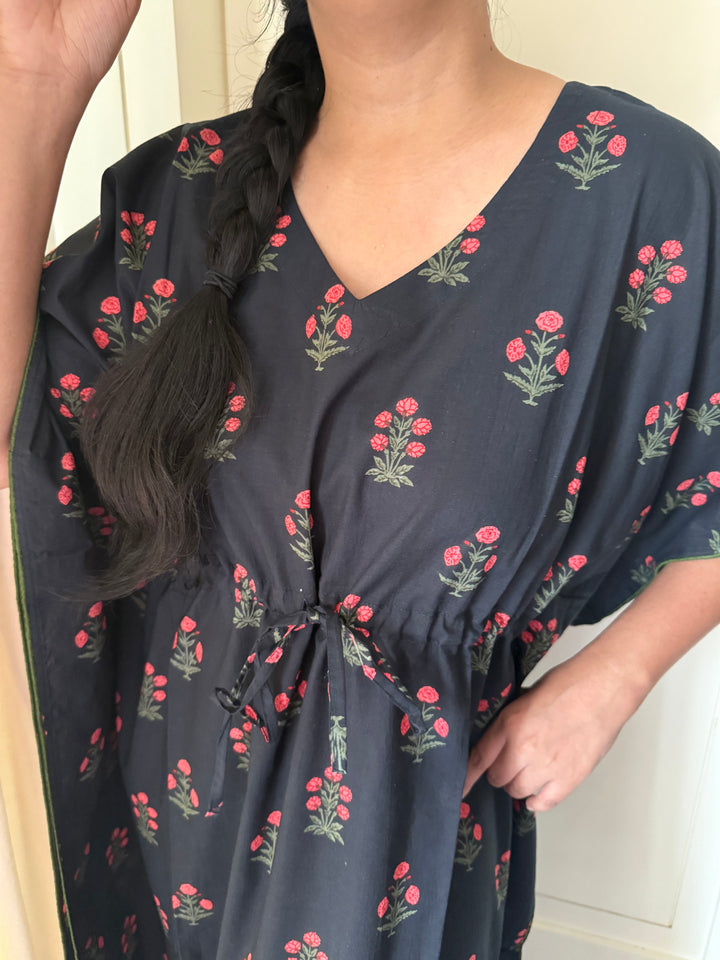 100% Cotton Kaftan: Indian Print Loungewear