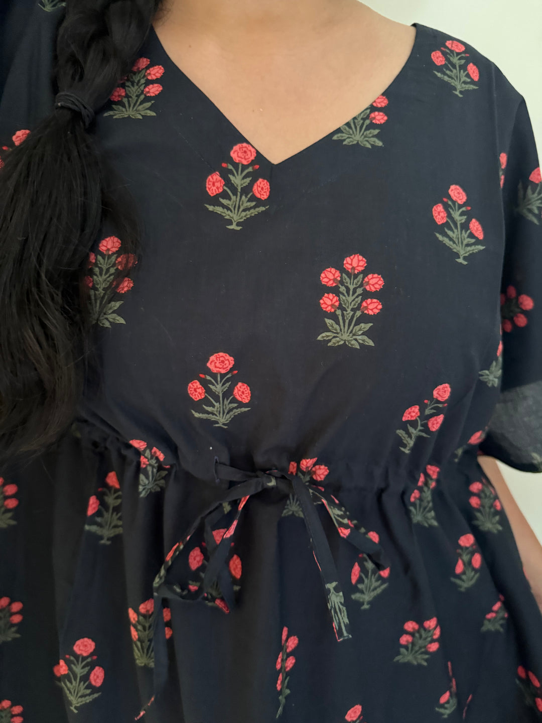 100% Cotton Kaftan: Indian Print Loungewear