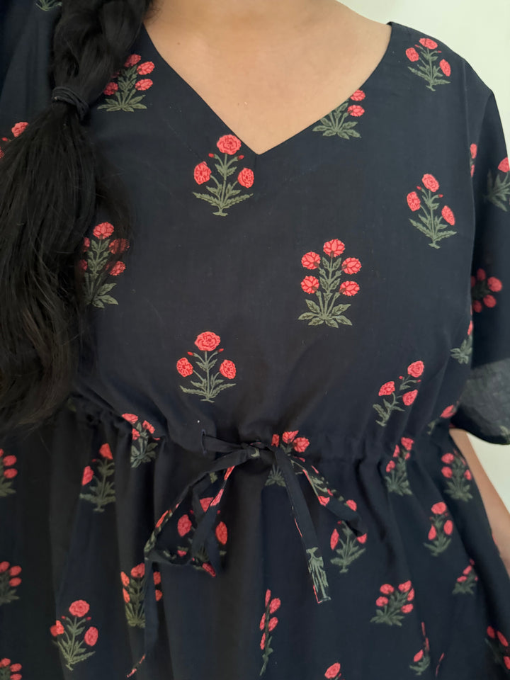 100% Cotton Kaftan: Indian Print Loungewear