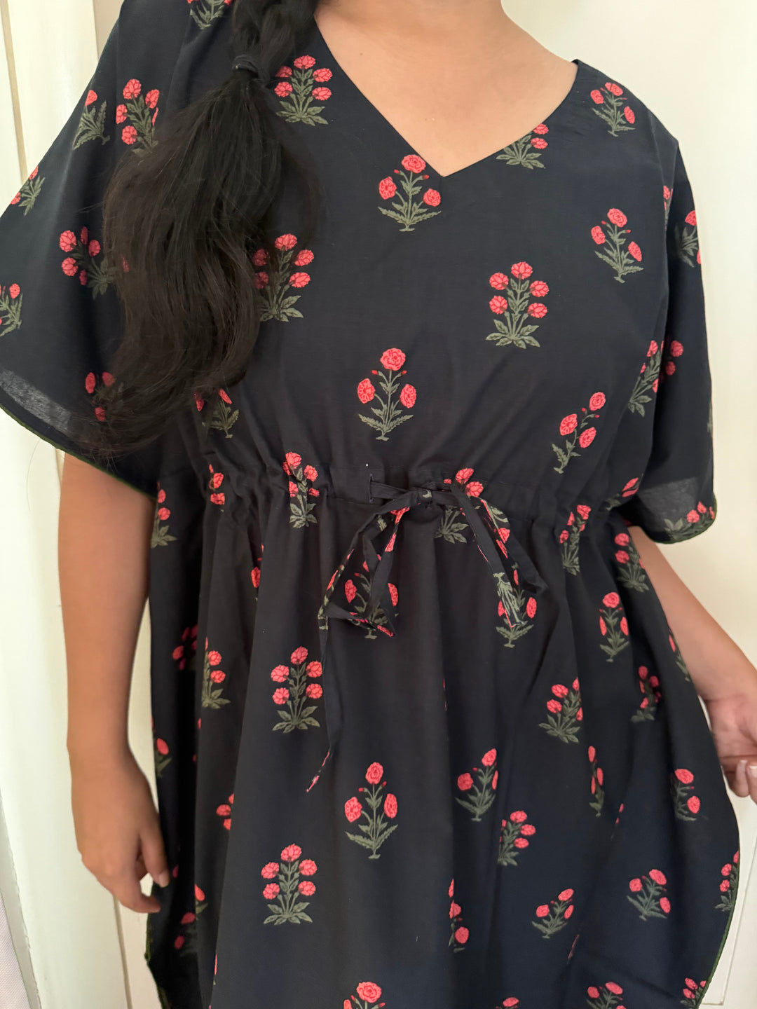 100% Cotton Kaftan: Indian Print Loungewear