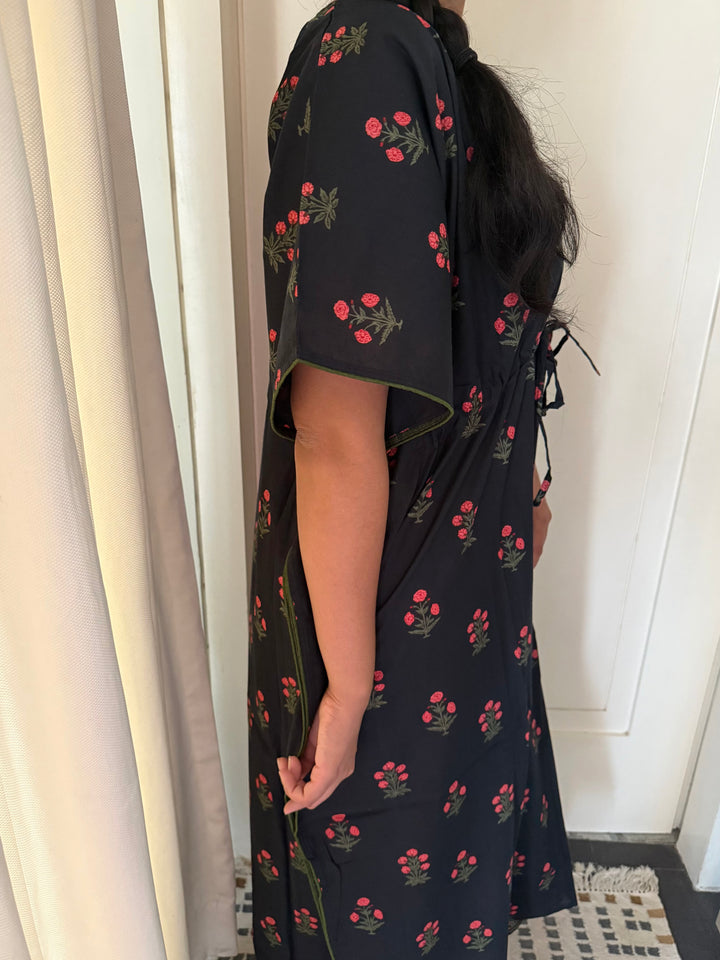 100% Cotton Kaftan: Indian Print Loungewear