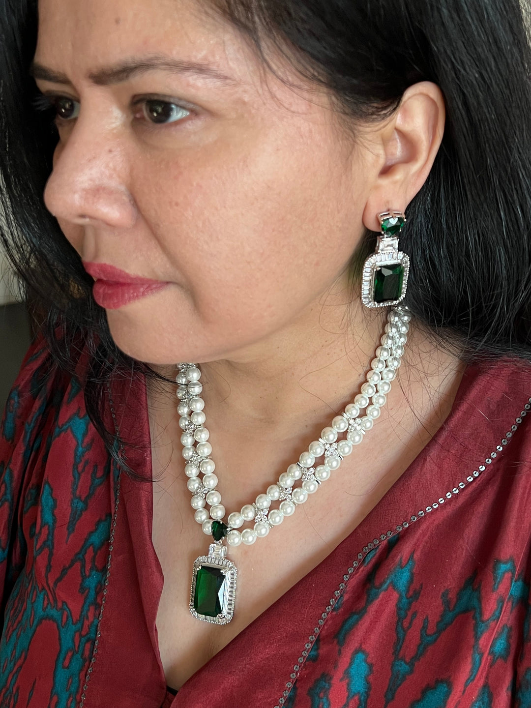 Beautiful Pearl and CZ Necklace Set - Unmatched Quality and Style