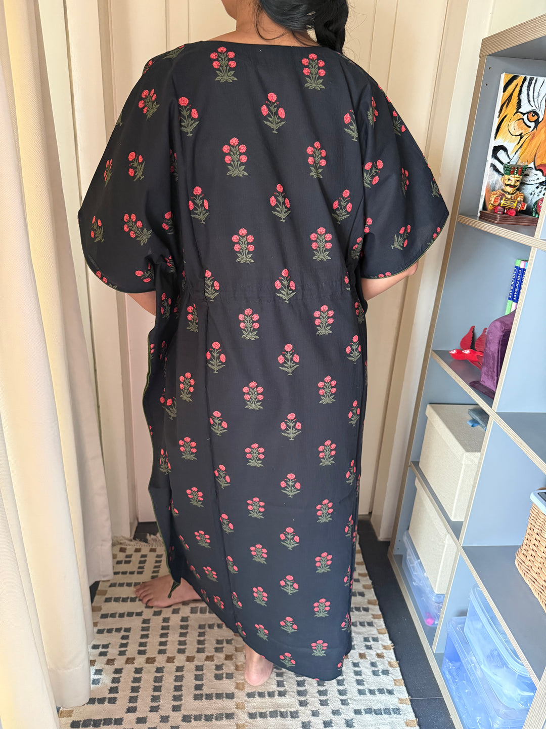 100% Cotton Kaftan: Indian Print Loungewear