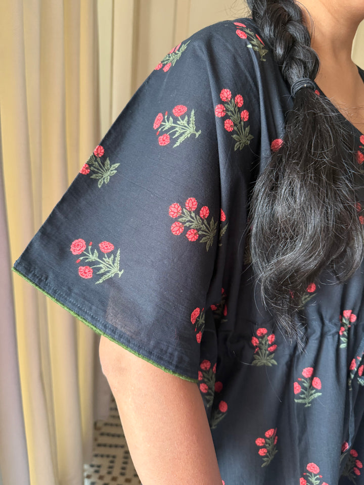 100% Cotton Kaftan: Indian Print Loungewear