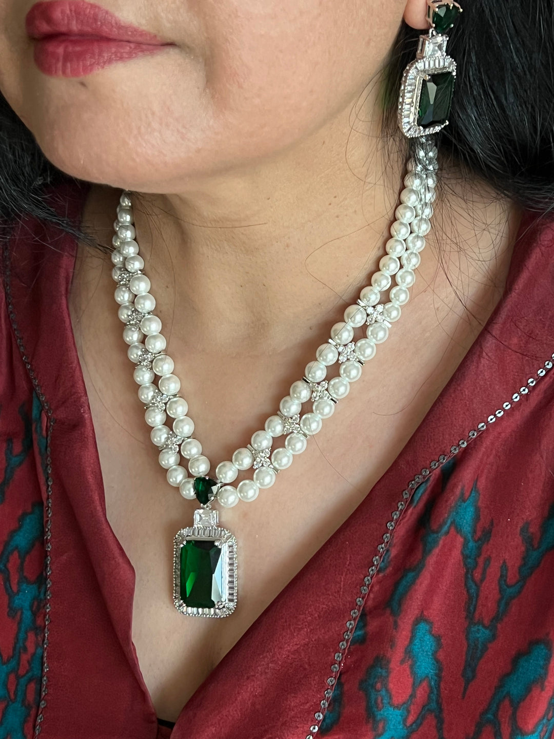 Beautiful Pearl and CZ Necklace Set - Unmatched Quality and Style