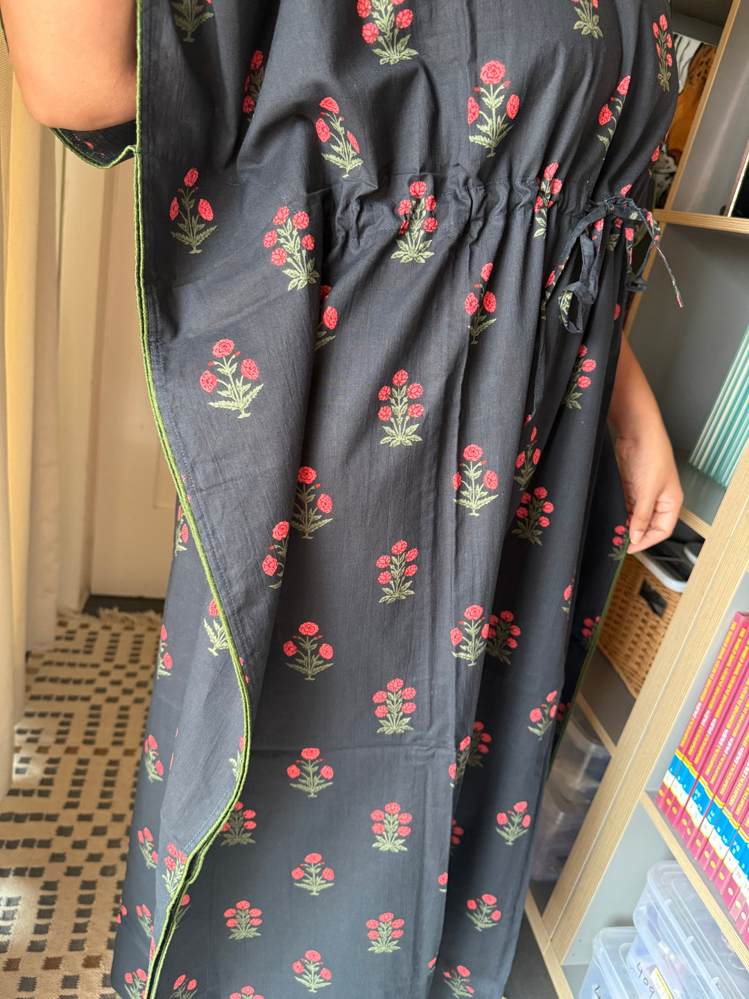 100% Cotton Kaftan: Indian Print Loungewear