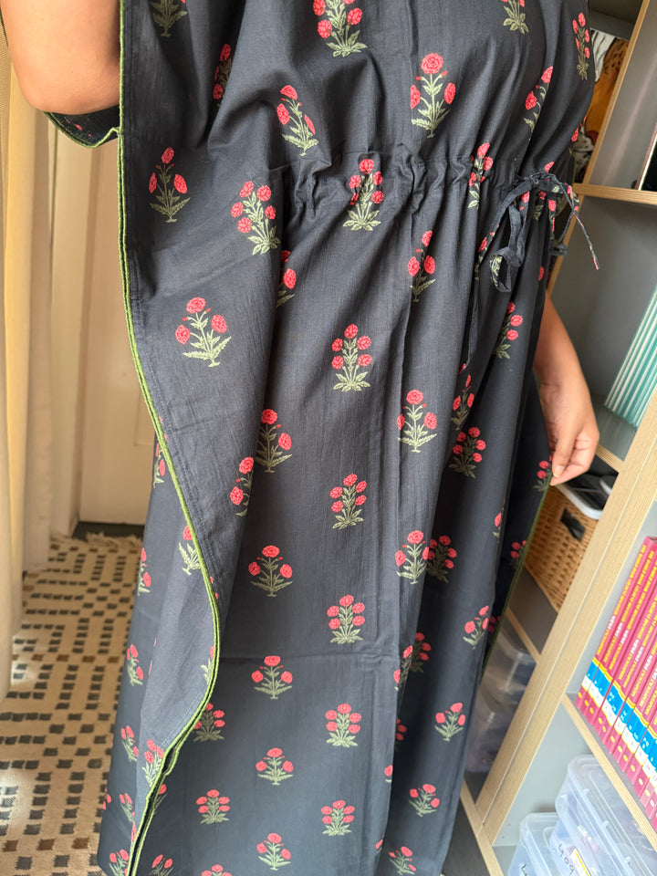 100% Cotton Kaftan: Indian Print Loungewear