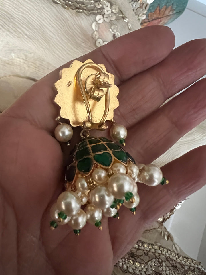 Bridal Jhumkas/ Pure 925 Utrai Silver Jhumkas