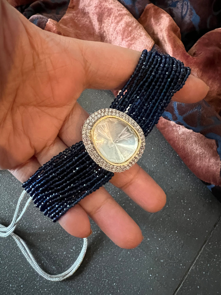 Minimalist Victorian Kundan Choker with Studs