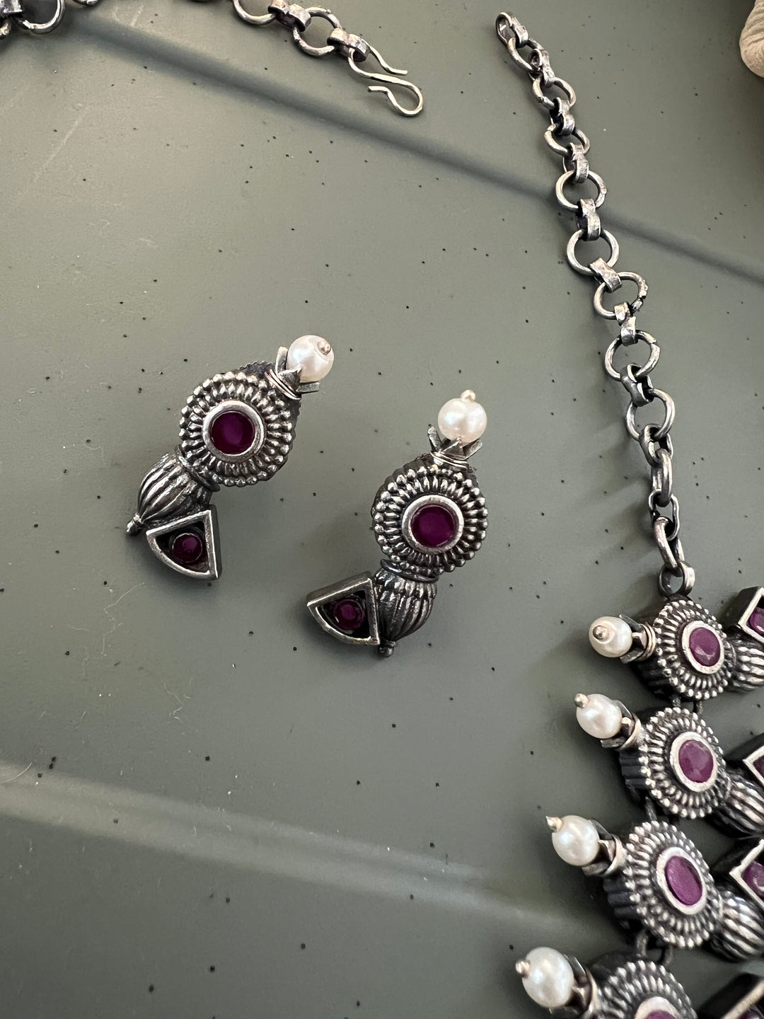 Antique Oxidized Necklace Set | Stunning Statement Jewelry