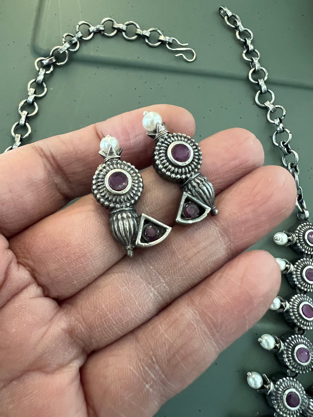 Antique Oxidized Necklace Set | Stunning Statement Jewelry