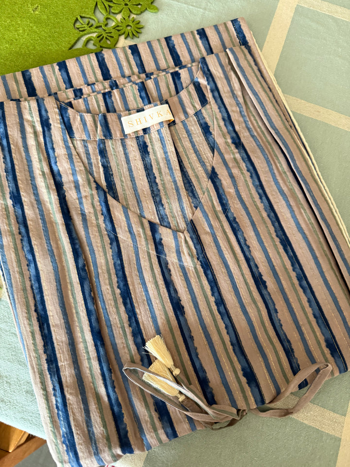 100% Cotton Kaftan: Indian Print Loungewear