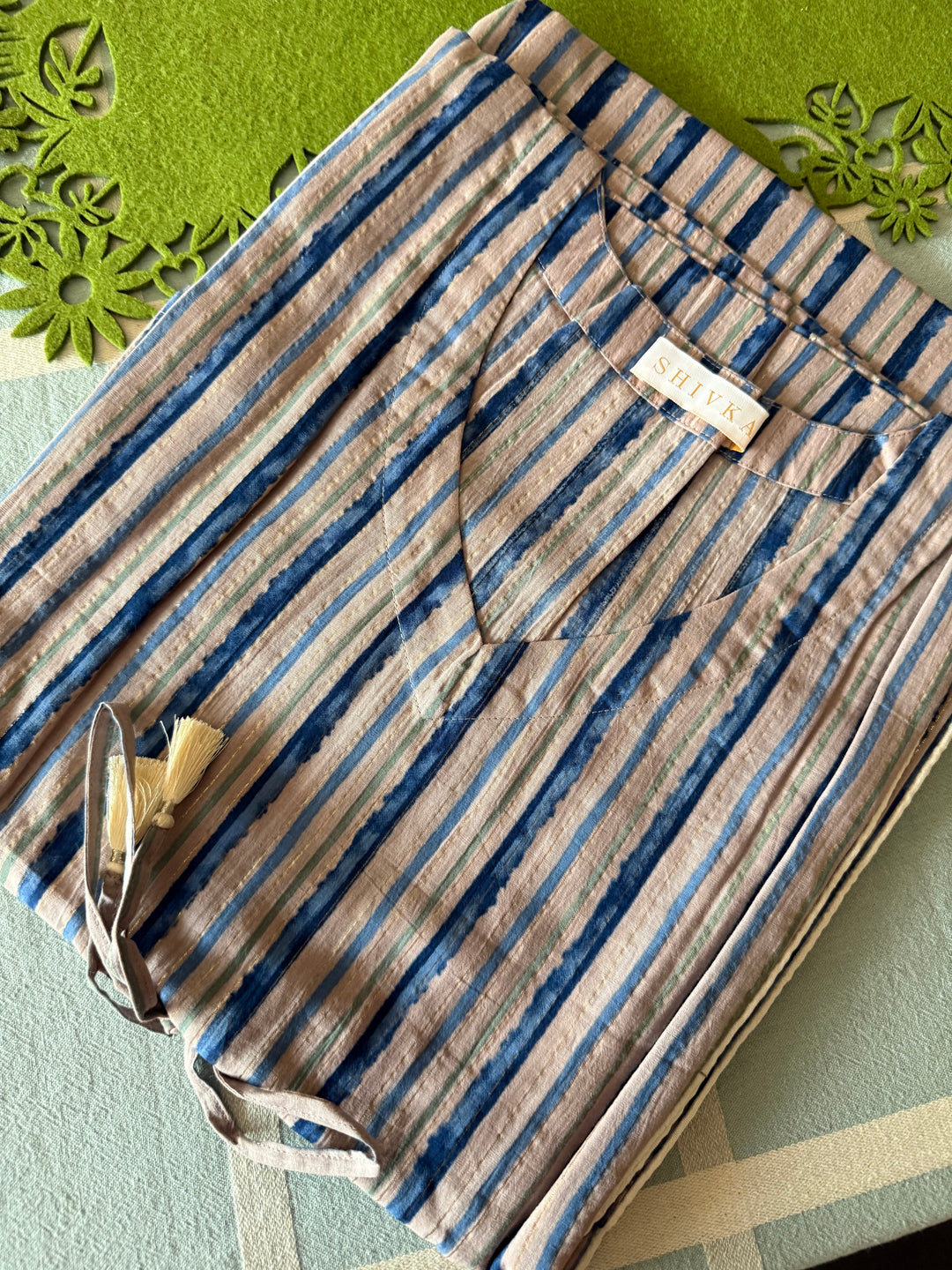100% Cotton Kaftan: Indian Print Loungewear