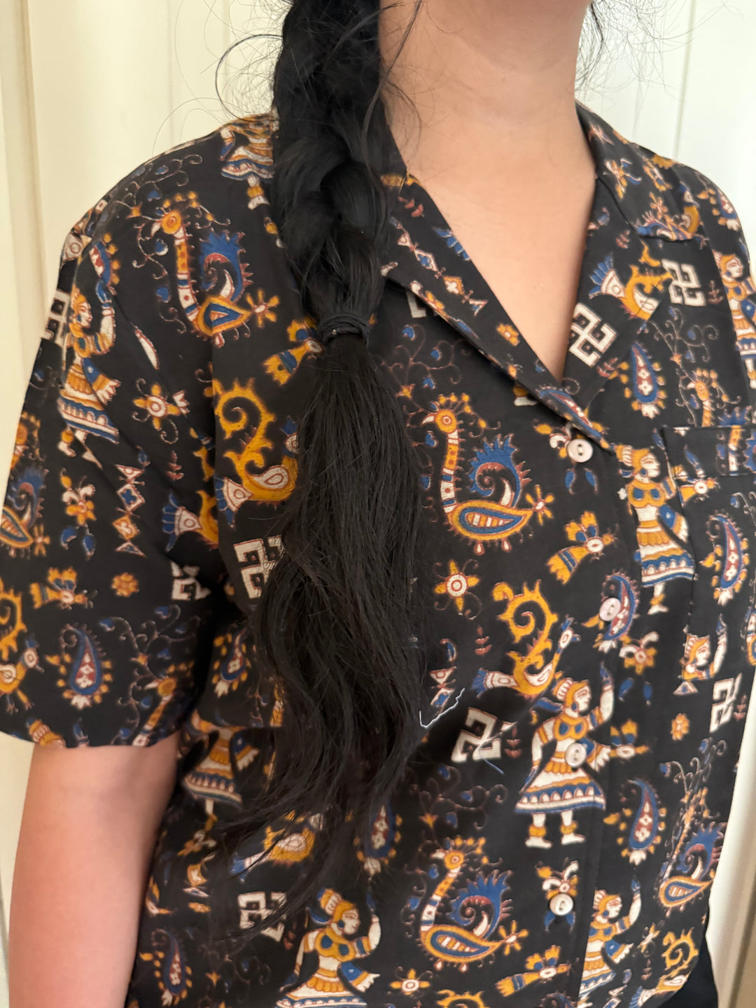 Designer Indian Print Cotton Night Suit - (Shirt and Shorts) Set of Two