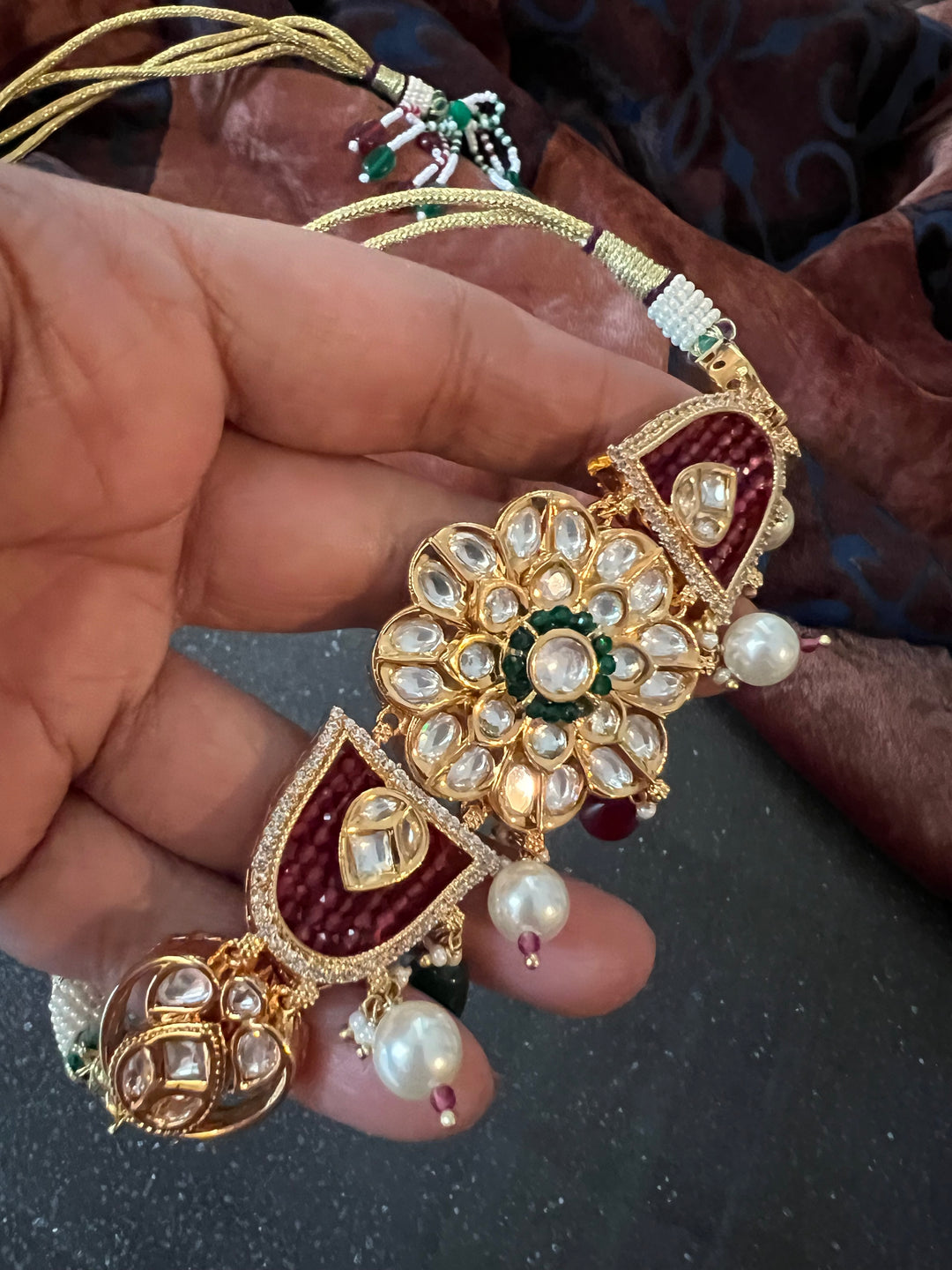 Elegant Kundan Choker with Earrings