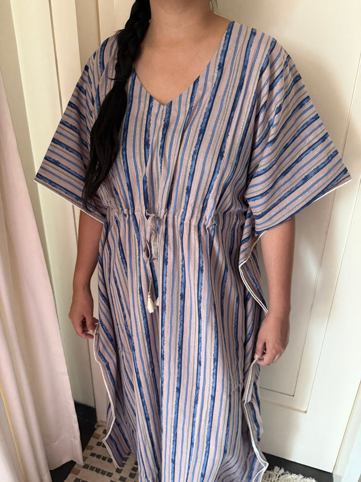 100% Cotton Kaftan: Indian Print Loungewear