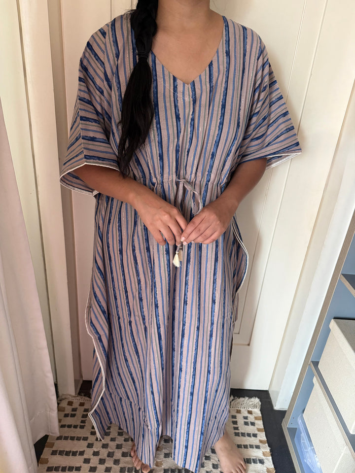 100% Cotton Kaftan: Indian Print Loungewear