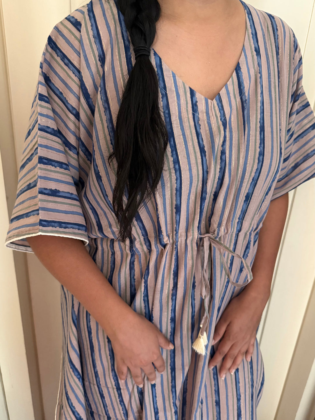 100% Cotton Kaftan: Indian Print Loungewear