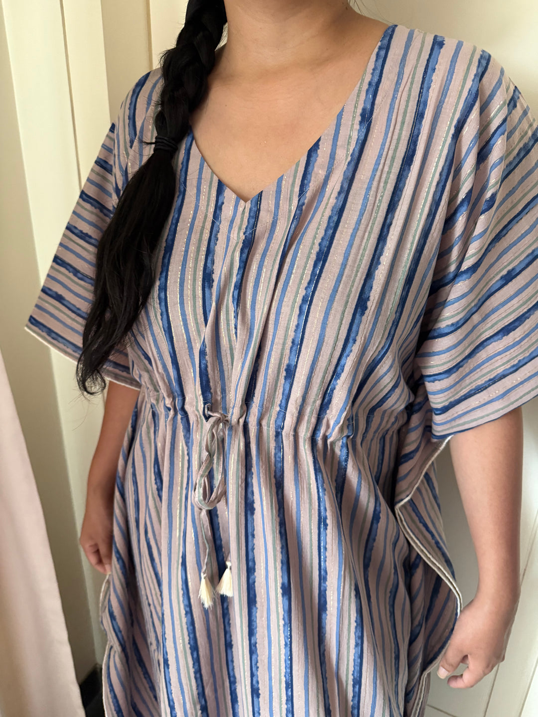100% Cotton Kaftan: Indian Print Loungewear