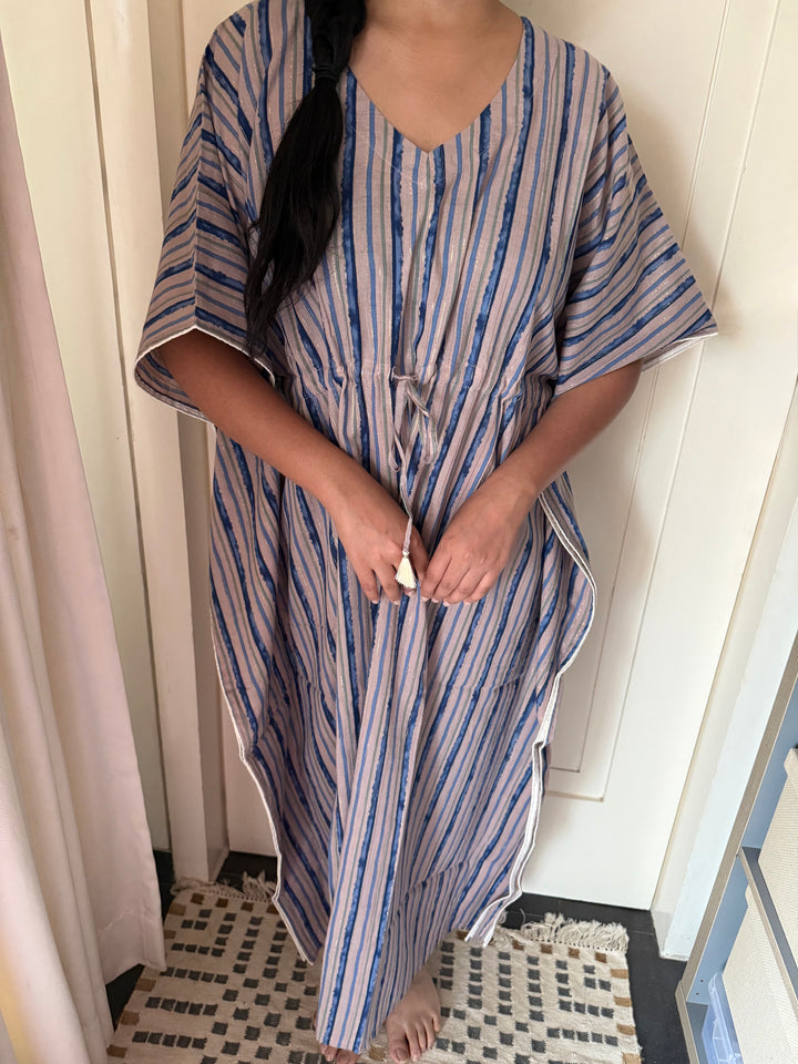 100% Cotton Kaftan: Indian Print Loungewear