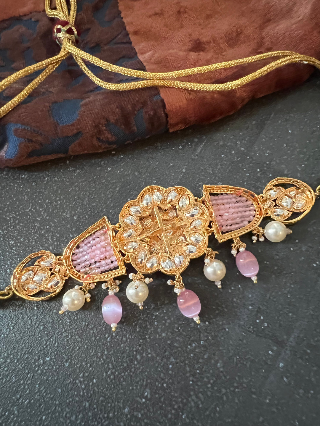 Elegant Kundan Choker with Earrings