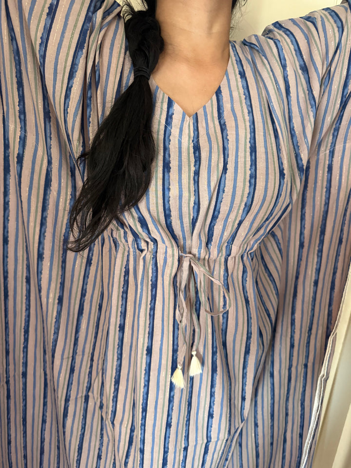 100% Cotton Kaftan: Indian Print Loungewear