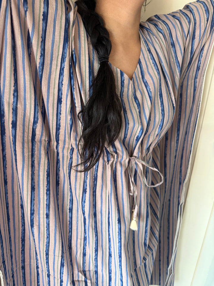 100% Cotton Kaftan: Indian Print Loungewear